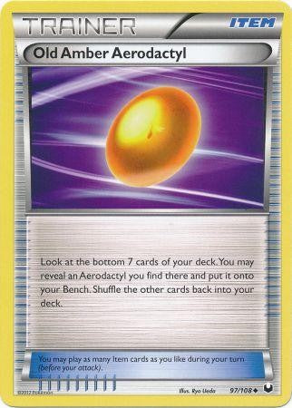 Pokemon Dark Explorers Uncommon Card - Old Amber Aerodactyl 97/108
