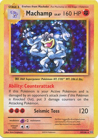Machamp 59/108 Holo Rare - Pokemon XY Evolutions Single Card