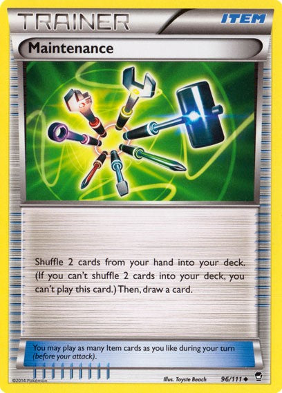 Maintenance 96/111 - Pokemon XY Furious Fists Card