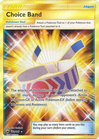 Choice Band 162/147 Secret Rare - Pokemon Sun & Moon Burning Shadows Card