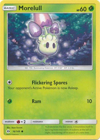 Morelull 16/149 Common - Pokemon Sun & Moon Base Set Single Card