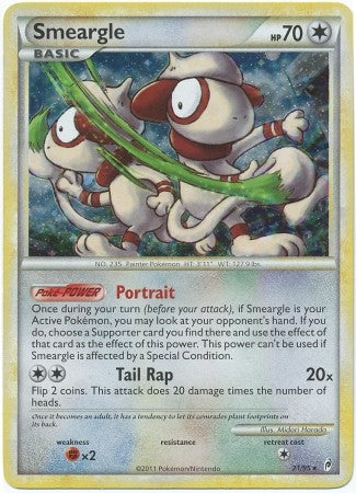 Pokemon Trading Card Game Call of Legends Rare Holo Smeargle #21 Pokemon Trading Card Game Call of Legends Rare Holo Smeargle #21