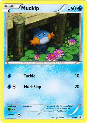 Mudkip 33/160 - Common Pokemon XY Primal Clash Card