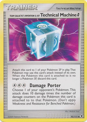 Pokemon Platinum Rising Rivals Single Card Uncommon Technical Machine G 95/111