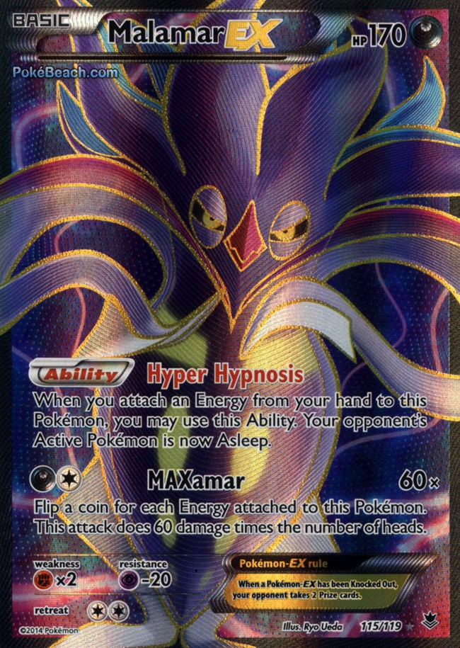 Malamar EX 115/119 - Pokemon XY Phantom Forces Full Art Card