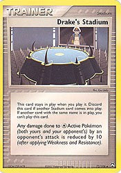 Pokemon EX Power Keepers Uncommon Card - Drakes Stadium 72/108