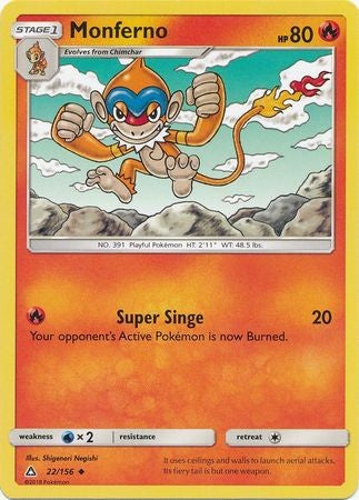 Monferno 22/156 Uncommon - Pokemon Ultra Prism