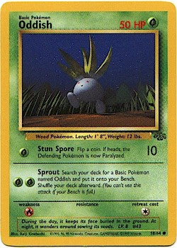 Pokemon Jungle Common Card - Oddish 58/64