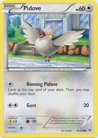 Pidove 78/108 Common - Pokemon XY Roaring Skies Card