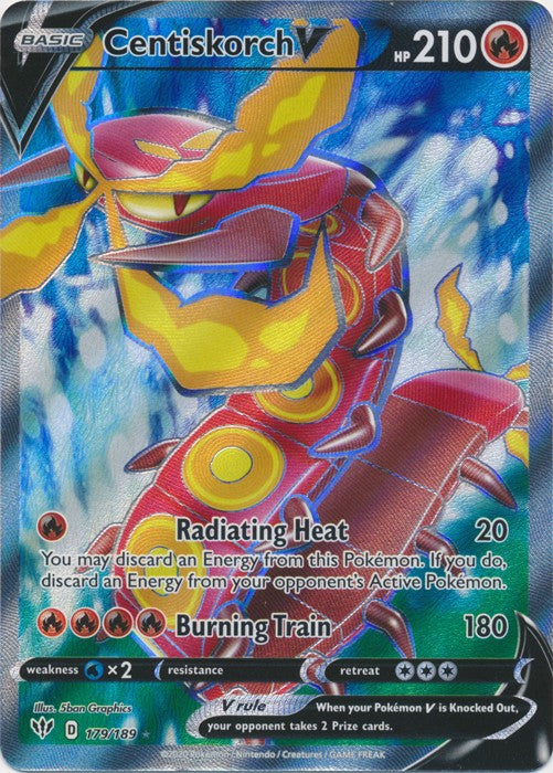 Centiskorch V (Full Art) - 179/189 Pokemon » SWSH Darkness Ablaze Ultra Rare