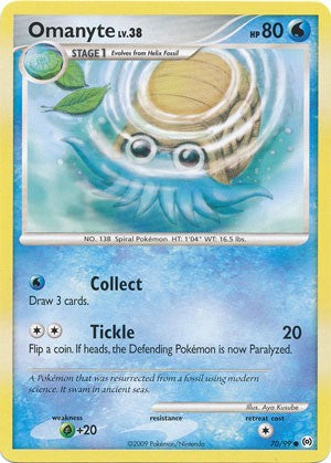 Pokemon Platinum Arceus Single Common Omanyte 70/99