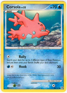 Pokemon Secret Wonders Common Card - Corsola 84/132