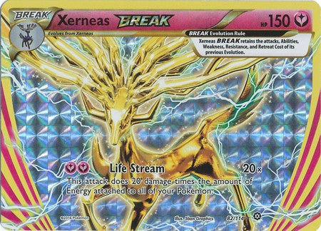 Xerneas BREAK 82/114 Rare BREAK - Pokemon XY Steam Siege Card Xerneas BREAK 82/114 Rare BREAK - Pokemon XY Steam Siege Card