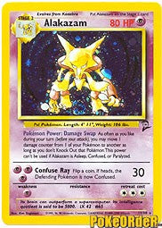 Pokemon Base Set 2 Holofoil Card - Alakazam 1/130