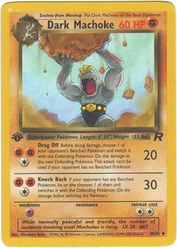 dark pokemon card set Pokemon Team Rocket Uncommon Dark Machoke #40