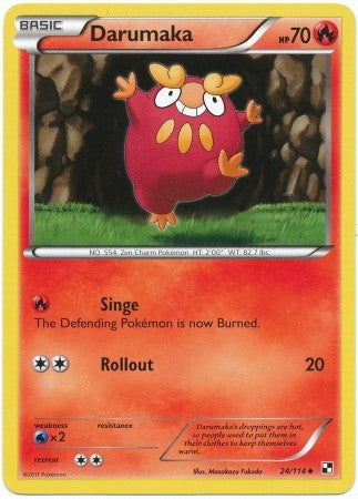 Pokemon Black & White Darumaka 24/114 Uncommon Card – PokeOrder.com