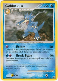 Pokemon Secret Wonders Rare Card - Golduck 28/132