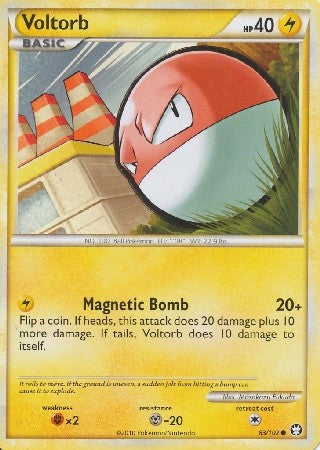 Pokemon Card HS Triumphant Voltorb Common 83/102