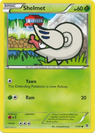 Shelmet 7/101 - Pokemon Plasma Blast Common Card