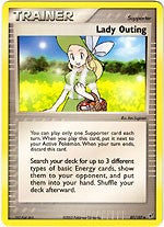 Pokemon EX Deoxys Uncommon Card - Lady Outing 87/107