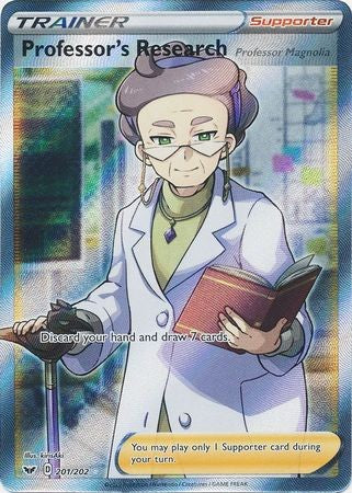 Professor's Research: Professor Magnolia - 201/202 - Full Art Ultra Rare Sword & Shield (Base Set) Singles