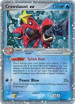 Pokemon EX Holon Phantoms Ultra Rare Card - Crawdaunt ex 99/110