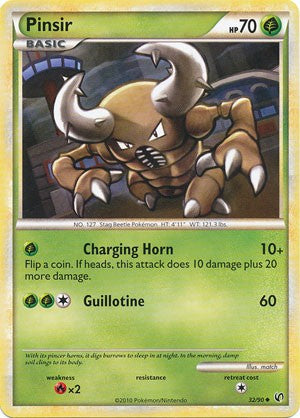 Pokemon Card HeartGold SoulSilver Undaunted Uncommon Pinsir 32/90