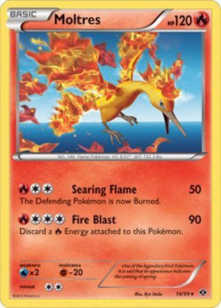 Pokemon Next Destinies Holo Rare Card - Moltres 14/99