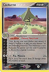 Pokemon EX Power Keepers Uncommon Card - Cacturne 27/108