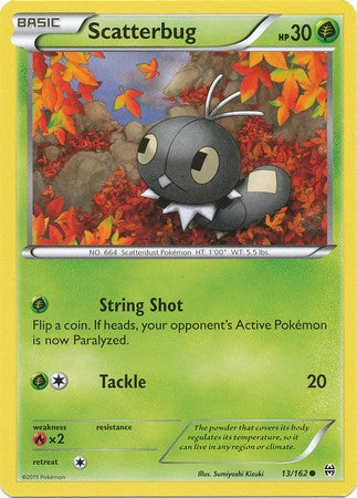 Scatterbug 13/162 Common - Pokemon XY Break Through Card