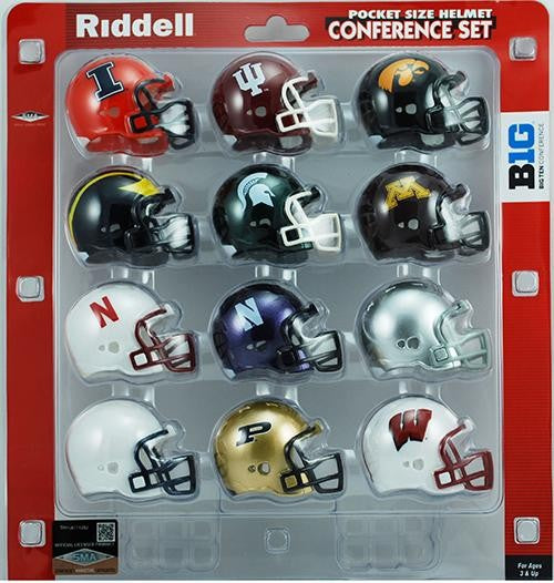 big 10 football helmets Big 10 Conference Pocket Pro Set