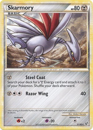 Pokemon Card HeartGold SoulSilver HS Undaunted Rare Skarmory 21/90