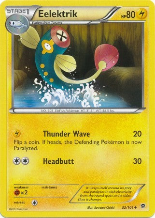 Eelektrik 32/101 - Pokemon Plasma Blast Uncommon Card