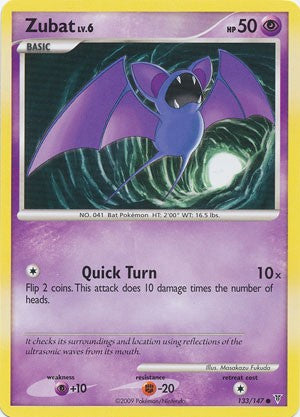 Pokemon Supreme Victors Common Card - Zubat 133/147