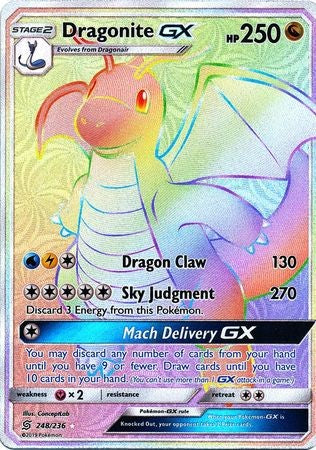 Dragonite GX - 248/236 - Hyper Rare Sun & Moon: Unified Minds