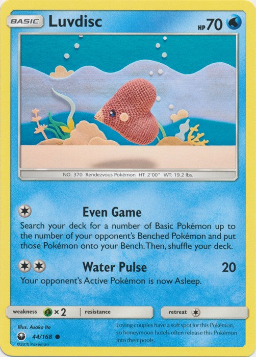 Luvdisc 44/168 Common - Celestial Storm SM7 Pokemon Card