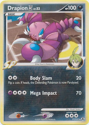 Pokemon Platinum Rising Rivals Single Card Rare Drapion E4 17/111