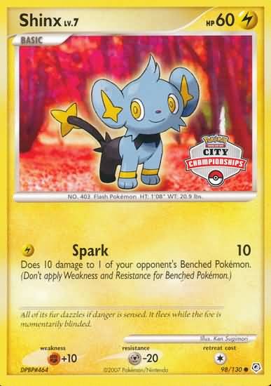 Pokemon Common Promo Card - Shinx 98/130 (City Championships)