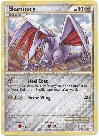Pokemon Call Of Legends Skarmory 31/95 Rare Card