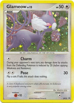 Pokemon Diamond & Pearl Holo Rare Promo Card - Glameow DP23