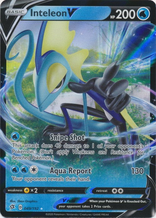 pokemon rebel clash rarest card Pokemon Sword and Shield Rebel Clash Ultra Rare Holo Inteleon V #49