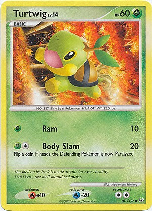 Pokemon Platinum Edition Common Card - Turtwig 101/127
