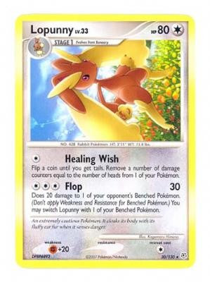 Pokemon Diamond & Pearl Rare Lopunny #30 Pokemon Diamond & Pearl Rare Lopunny #30