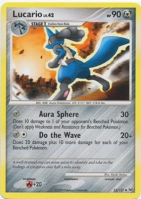 Pokemon Platinum Edition Uncommon Card - Lucario 53/127