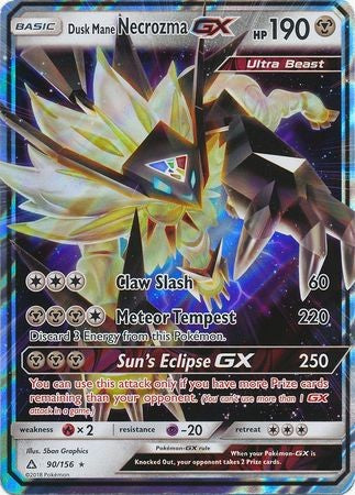 Dusk Mane Necrozma GX 90/156 Ultra Rare - Pokemon Ultra Prism