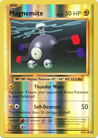Magnemite 37/108 Common - Reverse Pokemon XY Evolutions Single Card