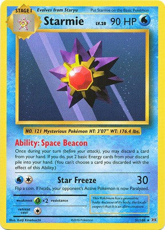 Starmie 31/108 Rare - Pokemon XY Evolutions Single Card