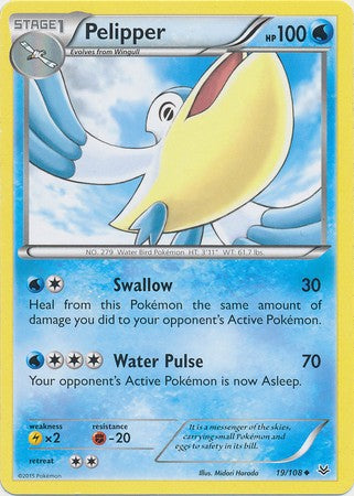 Pelipper 19/108 Uncommon - Pokemon XY Roaring Skies Card