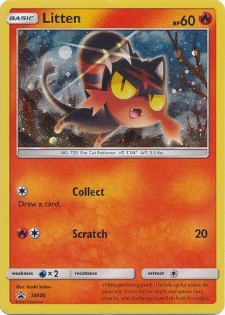 litten holographic card Litten - SM08