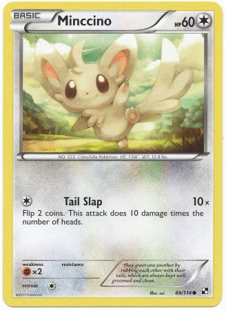 Pokemon Black & White Minccino 88/114 Common Card